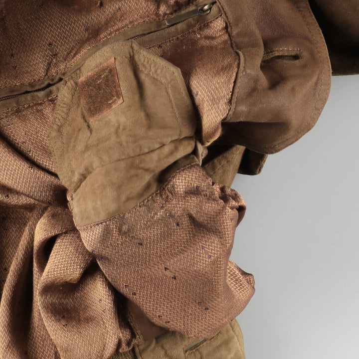 CLASSIC Suede Leather Blouson, Men's Size XL (approx.) genuine leather brown type Vintage Second Hand