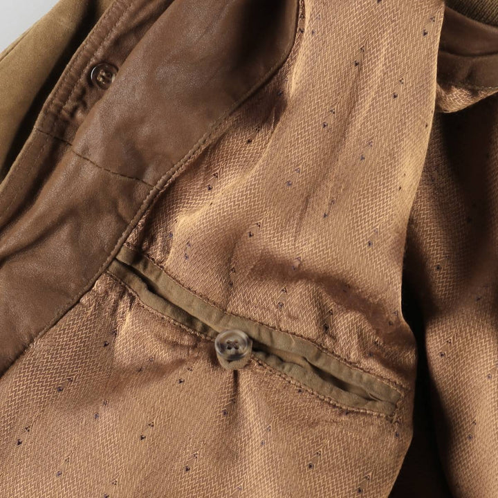 CLASSIC Suede Leather Blouson, Men's Size XL (approx.) genuine leather brown type Vintage Second Hand