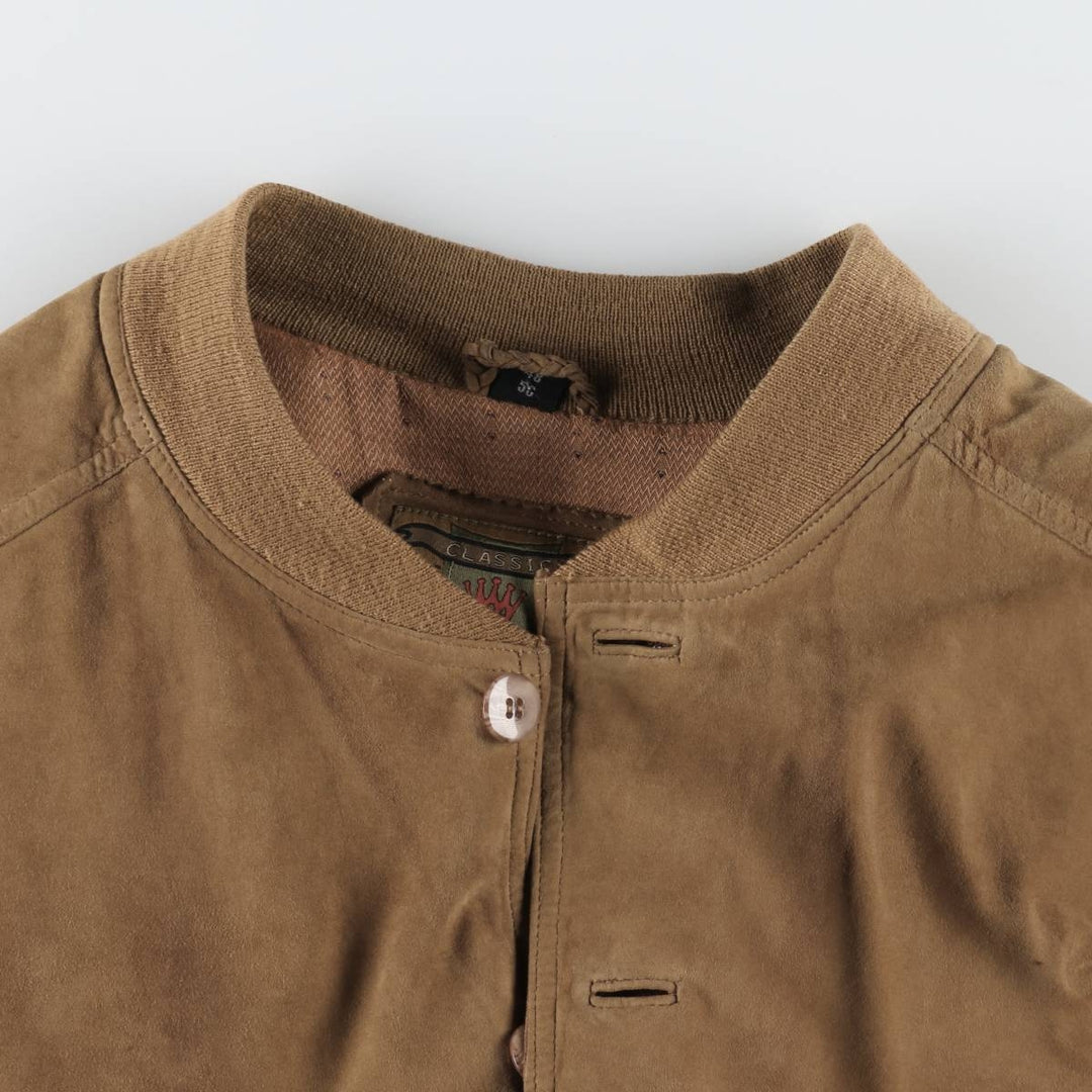 CLASSIC Suede Leather Blouson, Men's Size XL (approx.) genuine leather brown type Vintage Second Hand
