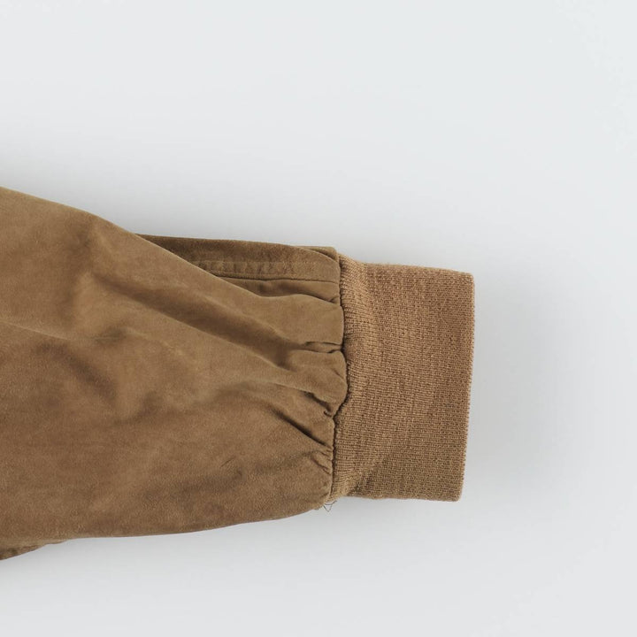 CLASSIC Suede Leather Blouson, Men's Size XL (approx.) genuine leather brown type Vintage Second Hand
