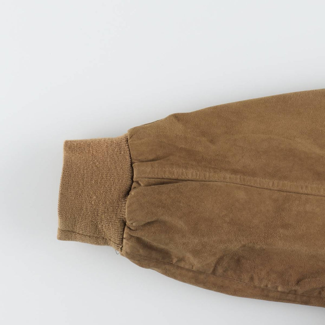 CLASSIC Suede Leather Blouson, Men's Size XL (approx.) genuine leather brown type Vintage Second Hand