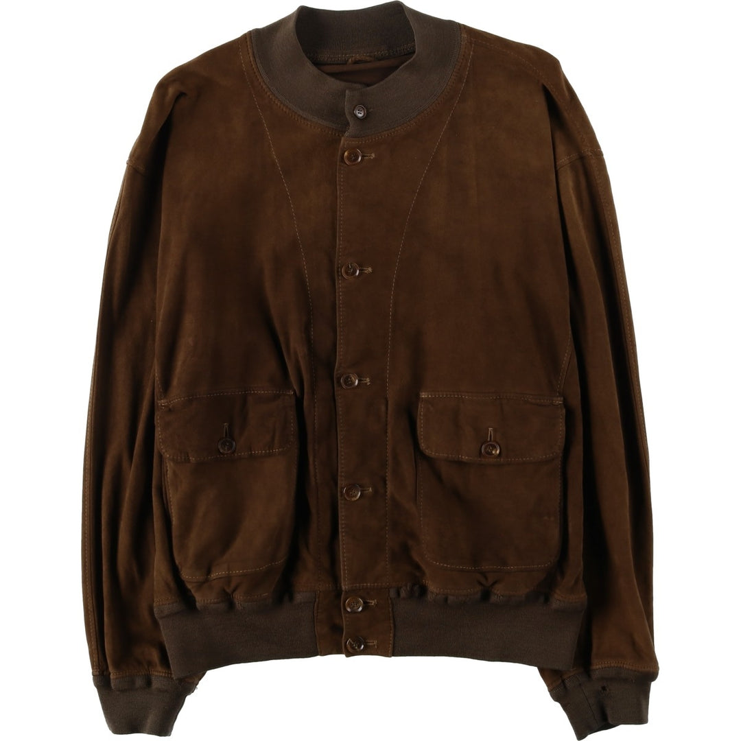 RUPP and TAURECK Valstar Jacket Suede Leather Blouson Men's Size M (approx.) Genuine Leather Suede Leather brown type Vintage Second Hand