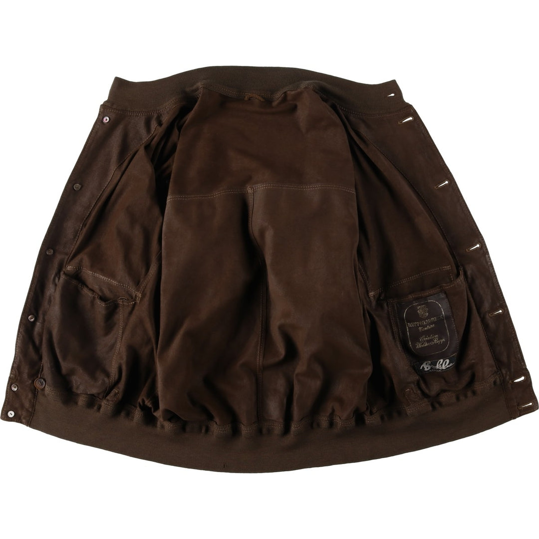 RUPP and TAURECK Valstar Jacket Suede Leather Blouson Men's Size M (approx.) Genuine Leather Suede Leather brown type Vintage Second Hand