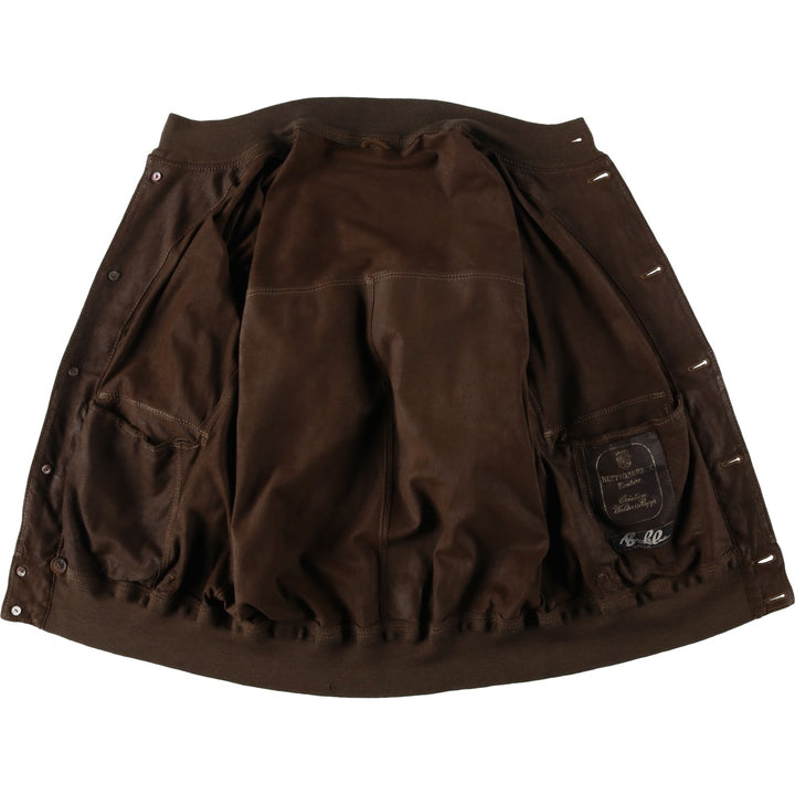 RUPP and TAURECK Valstar Jacket Suede Leather Blouson Men's Size M (approx.) Genuine Leather Suede Leather brown type Vintage Second Hand