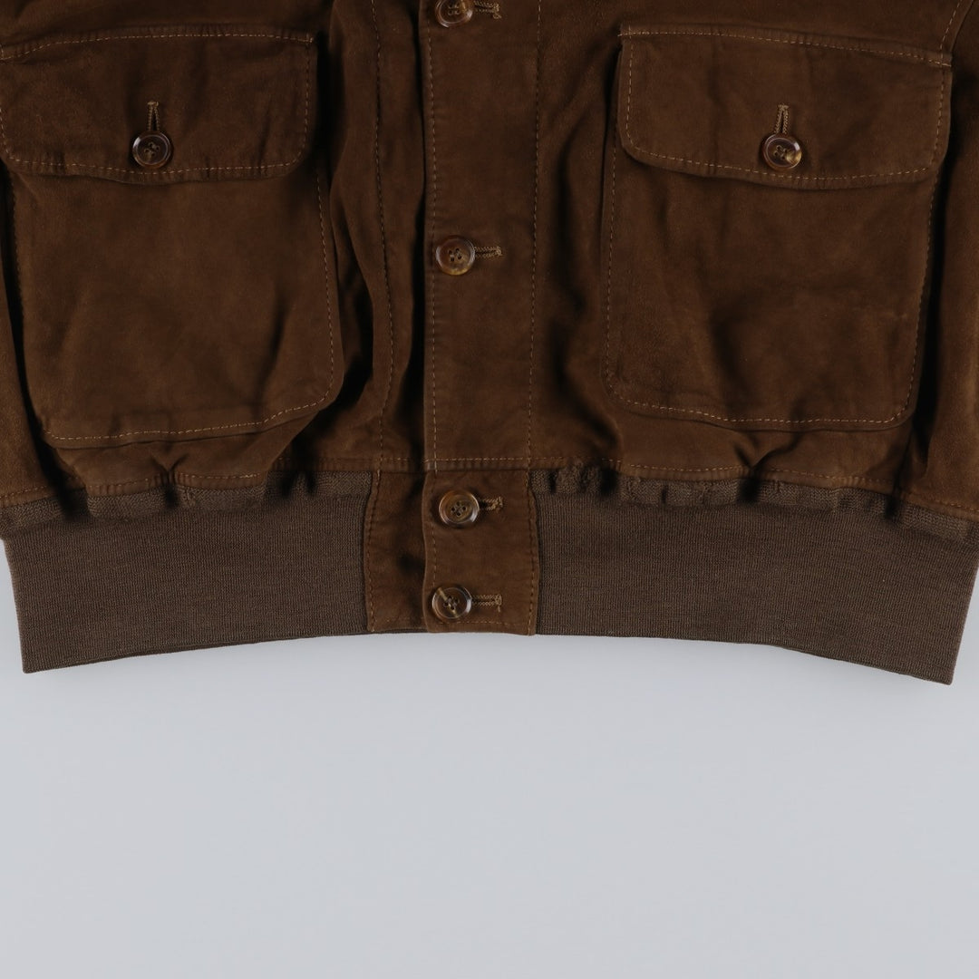 RUPP and TAURECK Valstar Jacket Suede Leather Blouson Men's Size M (approx.) Genuine Leather Suede Leather brown type Vintage Second Hand