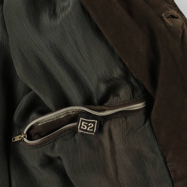 Balster Jacket, Suede Leather Blouson, Men's XL unclear brown type Vintage Second Hand