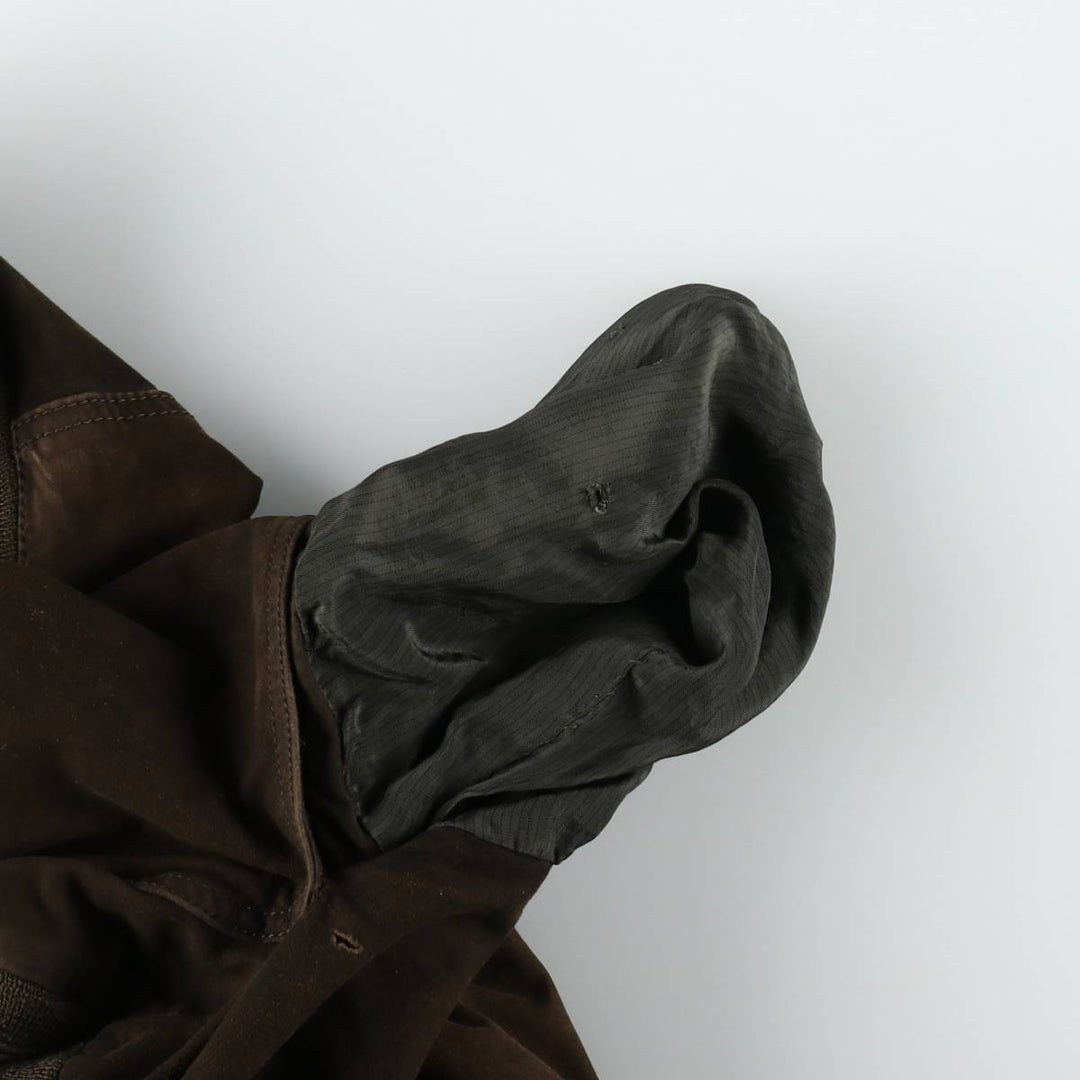 Balster Jacket, Suede Leather Blouson, Men's XL unclear brown type Vintage Second Hand