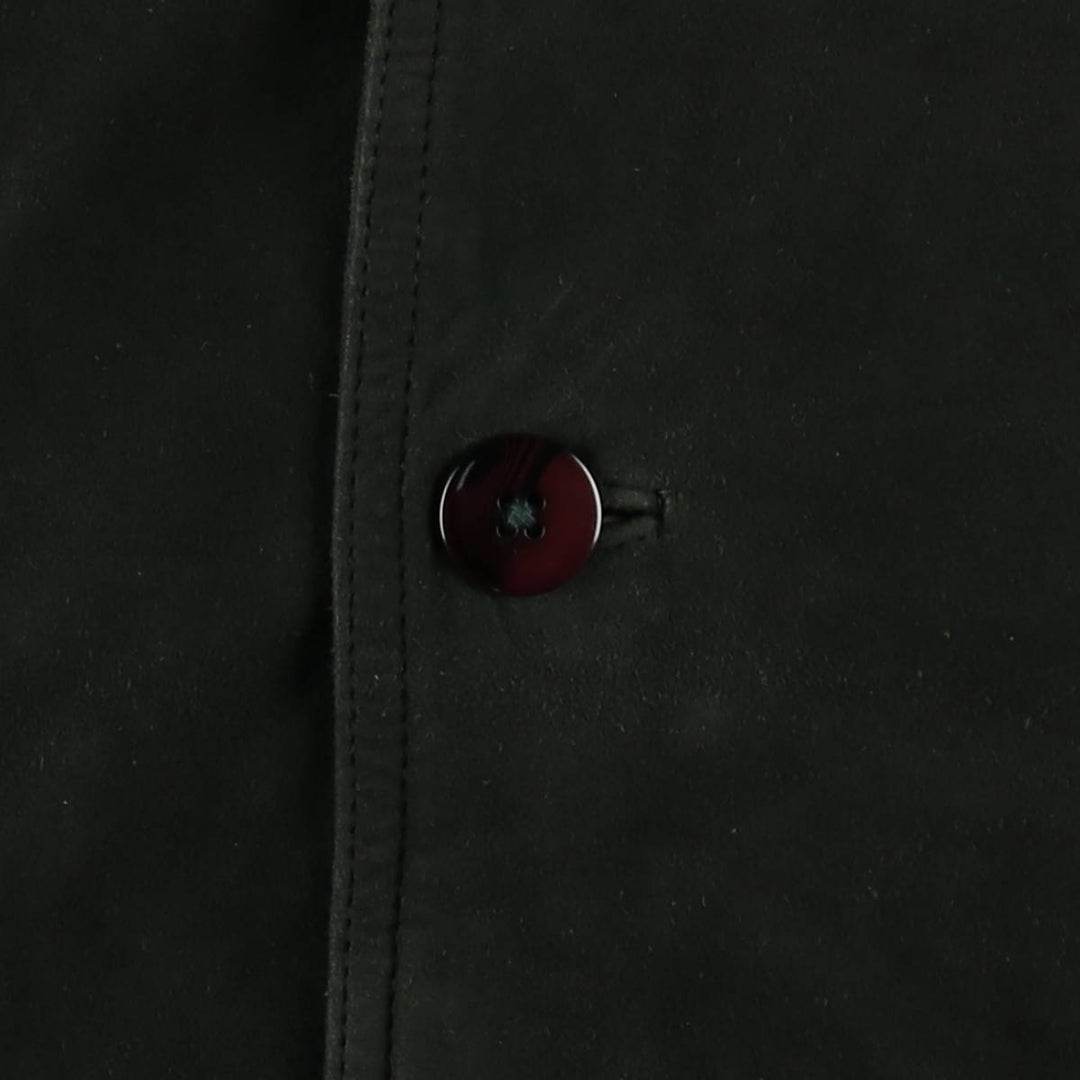 Suede leather blouson for men (size L) unclear black type Vintage Second Hand
