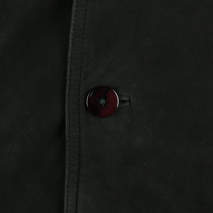 Suede leather blouson for men (size L) unclear black type Vintage Second Hand
