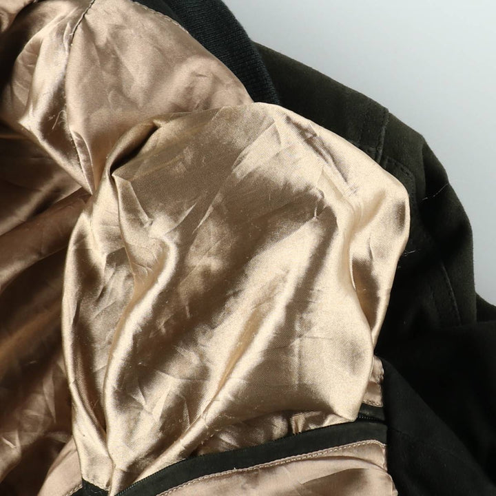 Suede leather blouson for men (size L) unclear black type Vintage Second Hand
