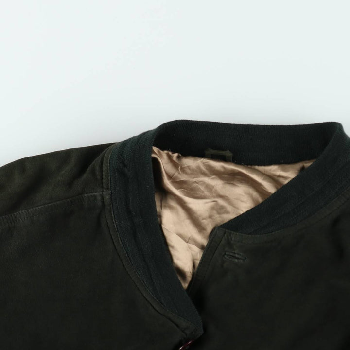Suede leather blouson for men (size L) unclear black type Vintage Second Hand