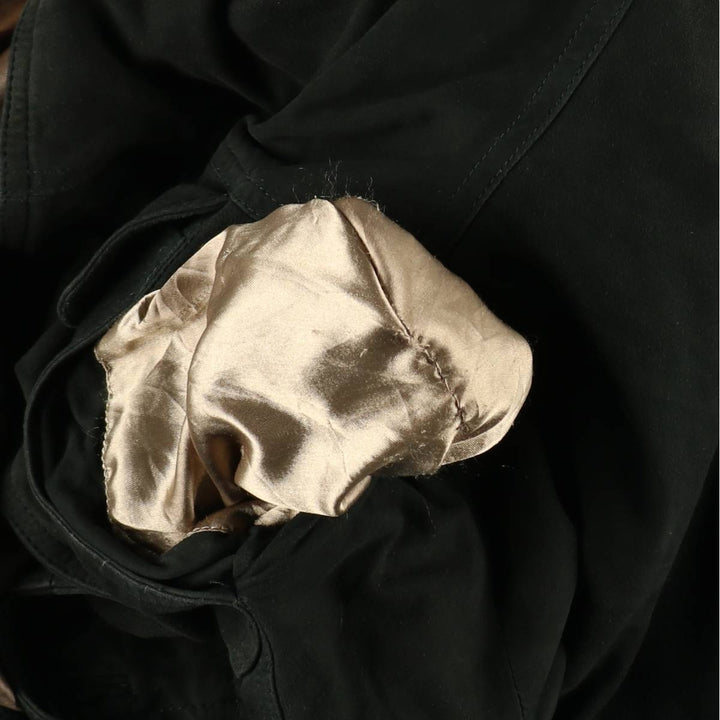 Suede leather blouson for men (size L) unclear black type Vintage Second Hand