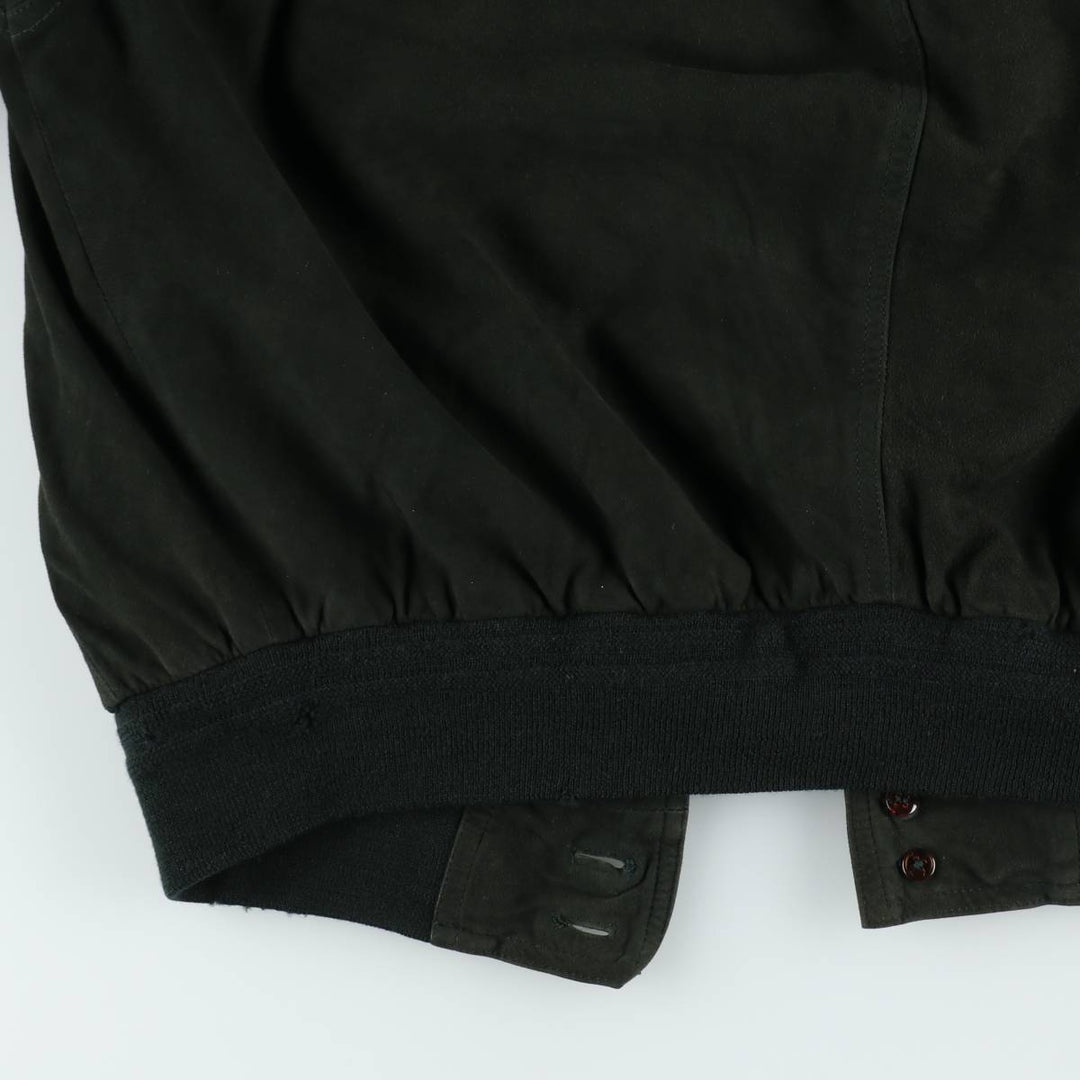 Suede leather blouson for men (size L) unclear black type Vintage Second Hand