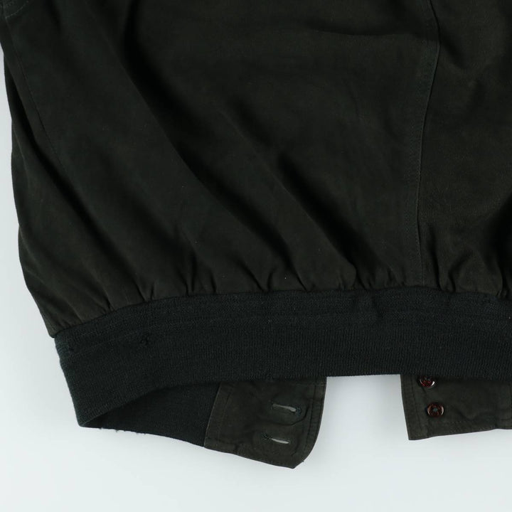 Suede leather blouson for men (size L) unclear black type Vintage Second Hand