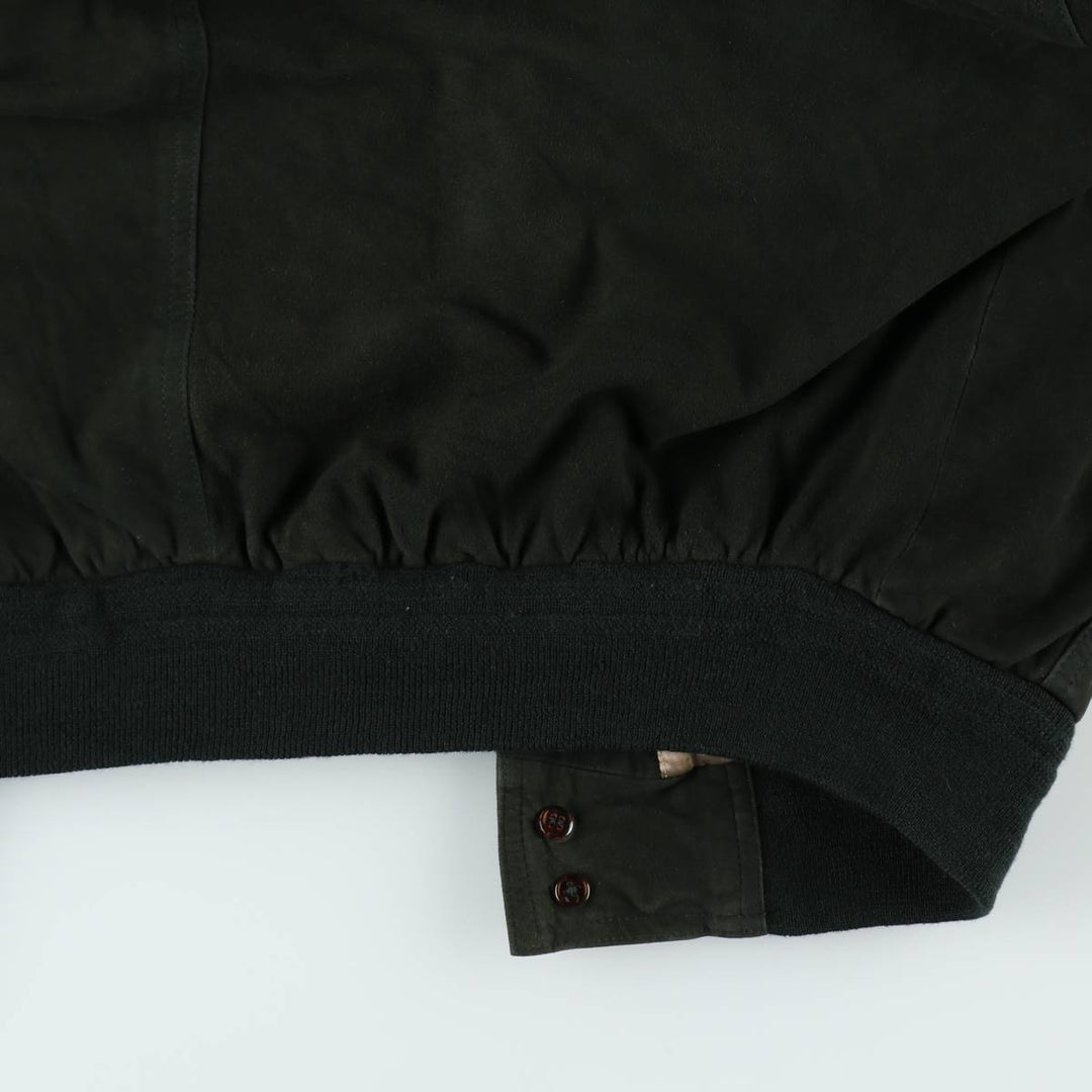 Suede leather blouson for men (size L) unclear black type Vintage Second Hand