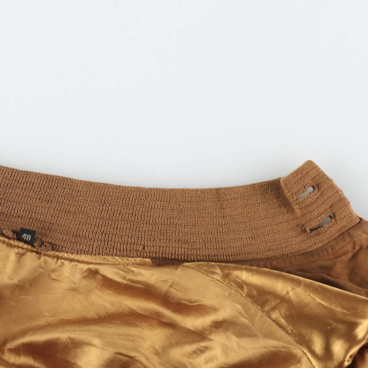 Balster Jacket, Suede Leather Blouson, Men's XL Genuine Leather Suede Leather brown type Vintage Second Hand