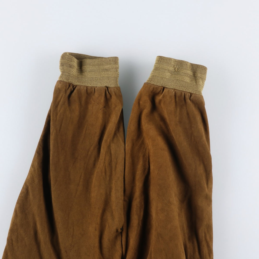 Mabrun Suede Leather Blouson, Men's Size XL (approx.) Genuine Leather Suede Leather brown type Vintage Second Hand