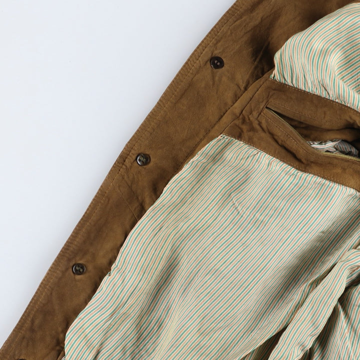 Mabrun Suede Leather Blouson, Men's Size XL (approx.) Genuine Leather Suede Leather brown type Vintage Second Hand