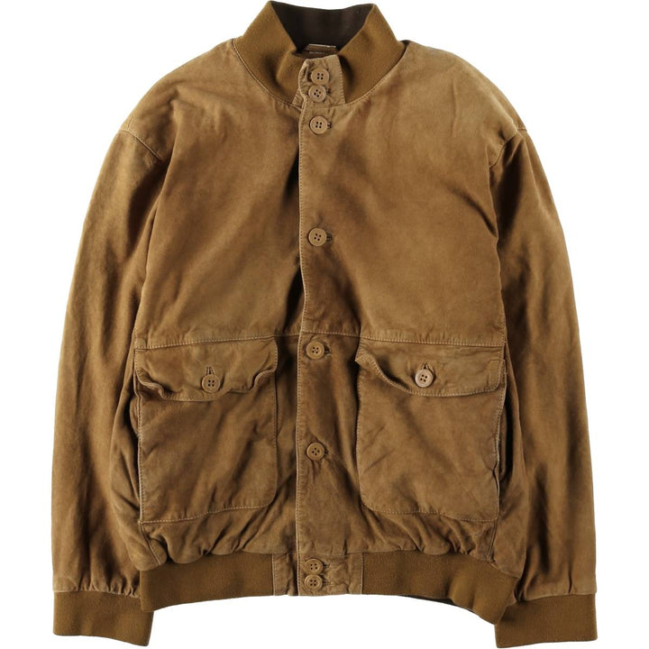HESSNATUR Valstar Jacket Suede Leather Blouson Men's Size L Genuine Leather Suede Leather brown type Vintage Second Hand