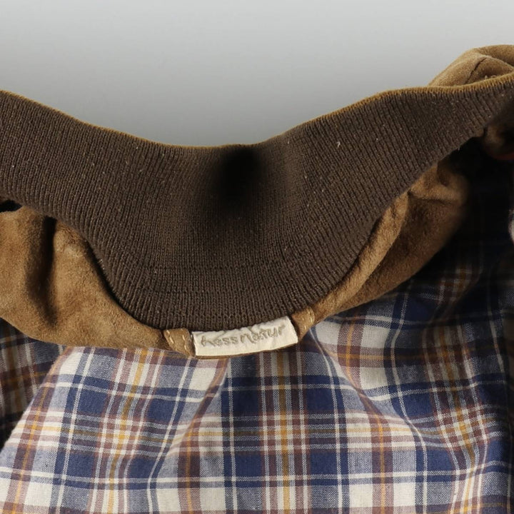 HESSNATUR Valstar Jacket Suede Leather Blouson Men's Size L Genuine Leather Suede Leather brown type Vintage Second Hand