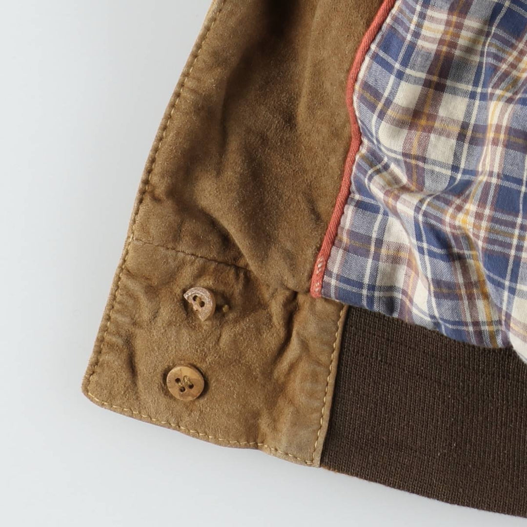 HESSNATUR Valstar Jacket Suede Leather Blouson Men's Size L Genuine Leather Suede Leather brown type Vintage Second Hand