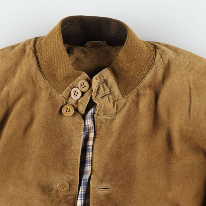 HESSNATUR Valstar Jacket Suede Leather Blouson Men's Size L Genuine Leather Suede Leather brown type Vintage Second Hand
