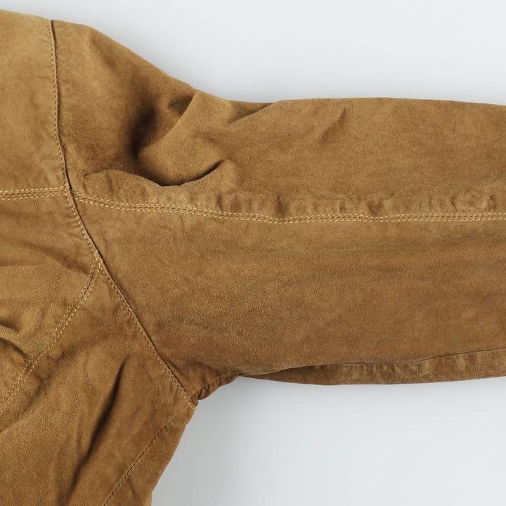HESSNATUR Valstar Jacket Suede Leather Blouson Men's Size L Genuine Leather Suede Leather brown type Vintage Second Hand