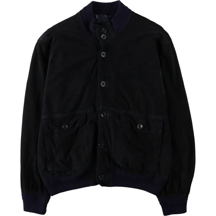 OUTFIT WEAR Valstar Jacket Suede Leather Blouson Made in Italy Men's Size M genuine leather black type Vintage Second Hand