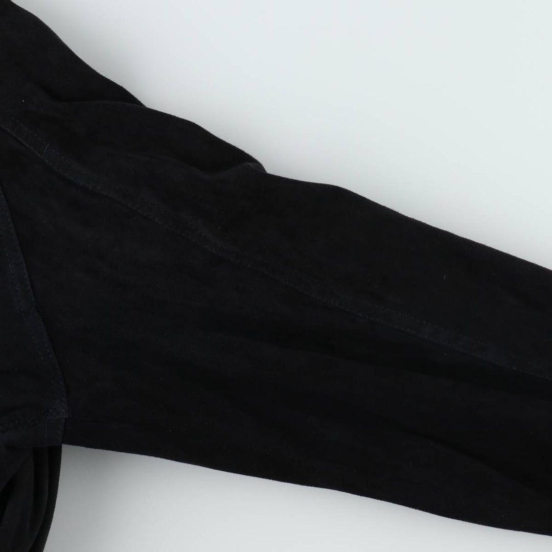 OUTFIT WEAR Valstar Jacket Suede Leather Blouson Made in Italy Men's Size M genuine leather black type Vintage Second Hand