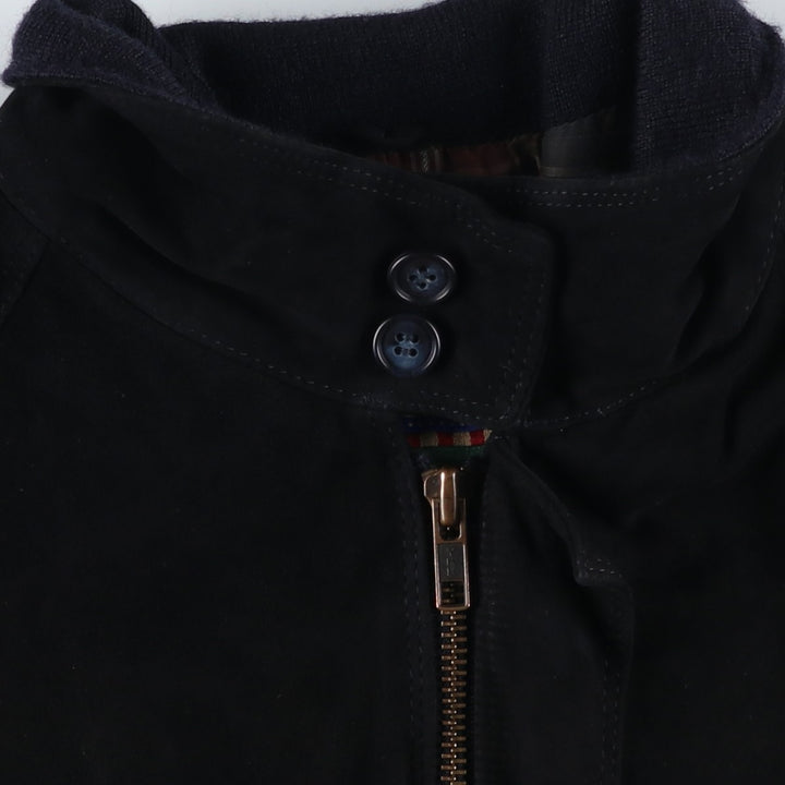 CCBrothers Suede Leather Blouson, Made in Italy, Men's Size M (approx.) Genuine Leather Suede Leather black type Vintage Second Hand