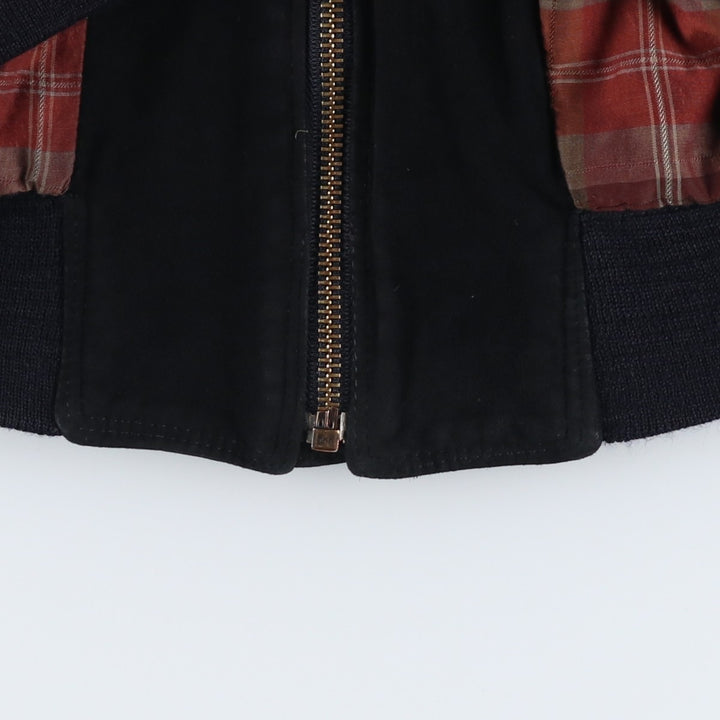 CCBrothers Suede Leather Blouson, Made in Italy, Men's Size M (approx.) Genuine Leather Suede Leather black type Vintage Second Hand