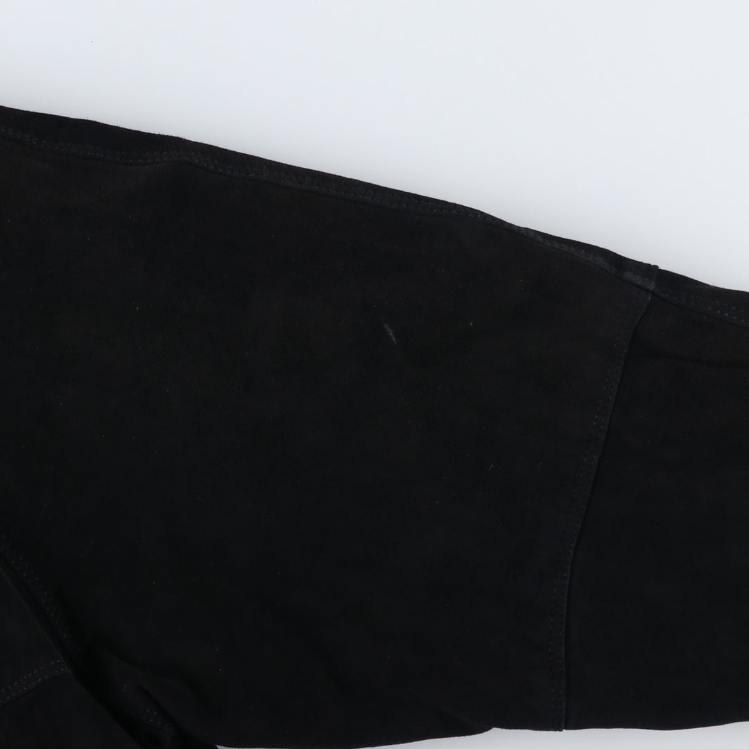 CCBrothers Suede Leather Blouson, Made in Italy, Men's Size M (approx.) Genuine Leather Suede Leather black type Vintage Second Hand