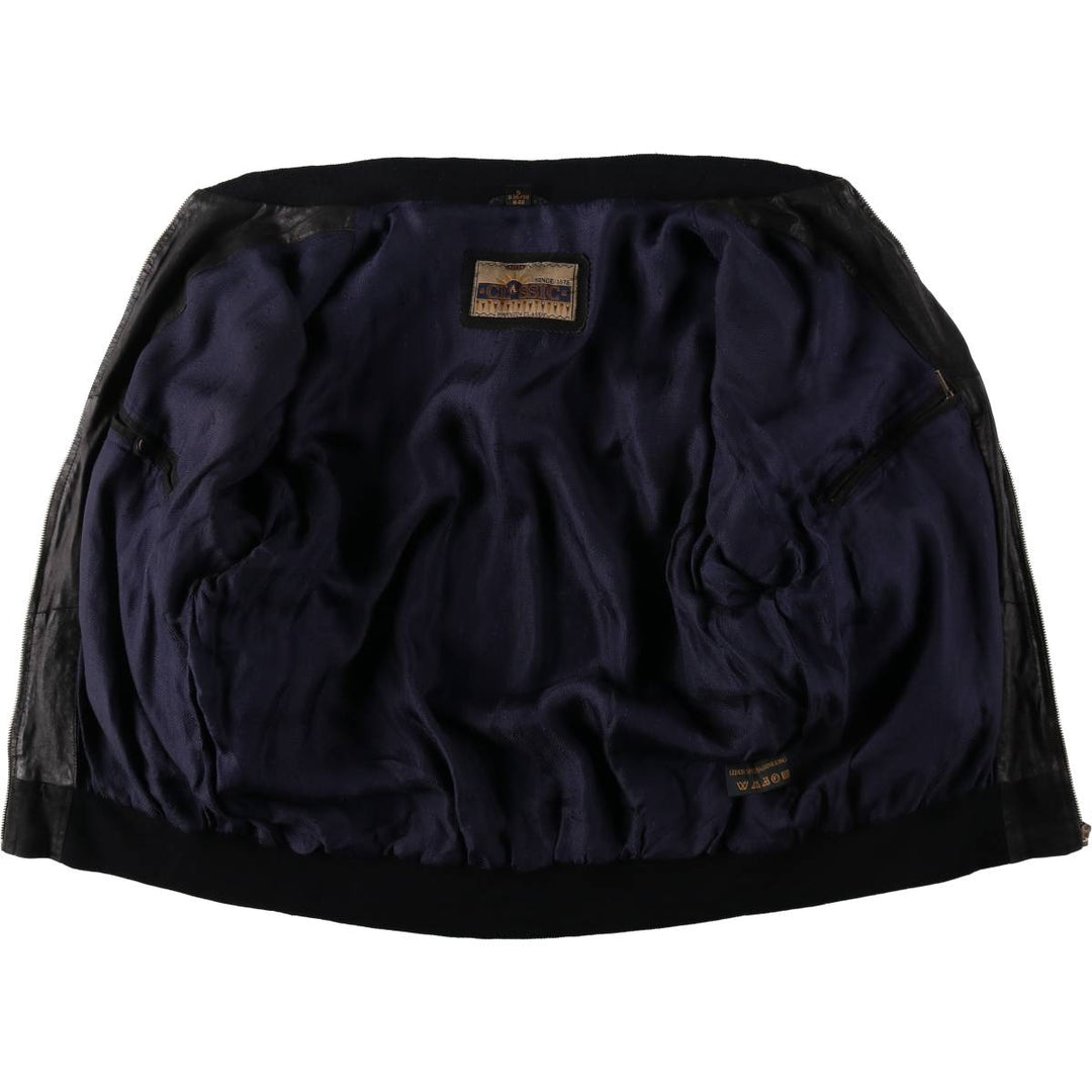 CLASSIC Suede Leather Blouson, Men's Size XL (approx.) Genuine Leather Suede Leather black type Vintage Second Hand
