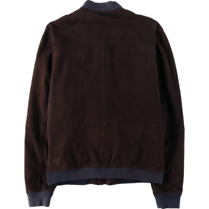 TEX Suede Leather Blouson, Men's Size L (approx.) Genuine Leather Suede Leather brown type Vintage Second Hand