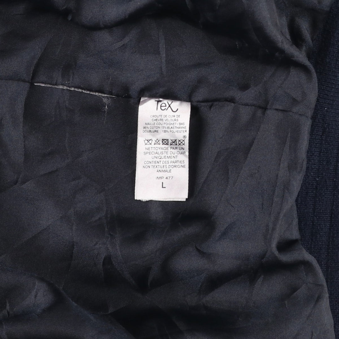TEX Suede Leather Blouson, Men's Size L (approx.) Genuine Leather Suede Leather brown type Vintage Second Hand