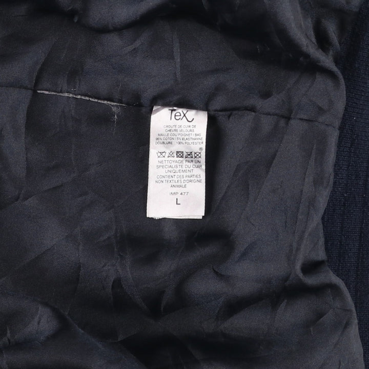 TEX Suede Leather Blouson, Men's Size L (approx.) Genuine Leather Suede Leather brown type Vintage Second Hand