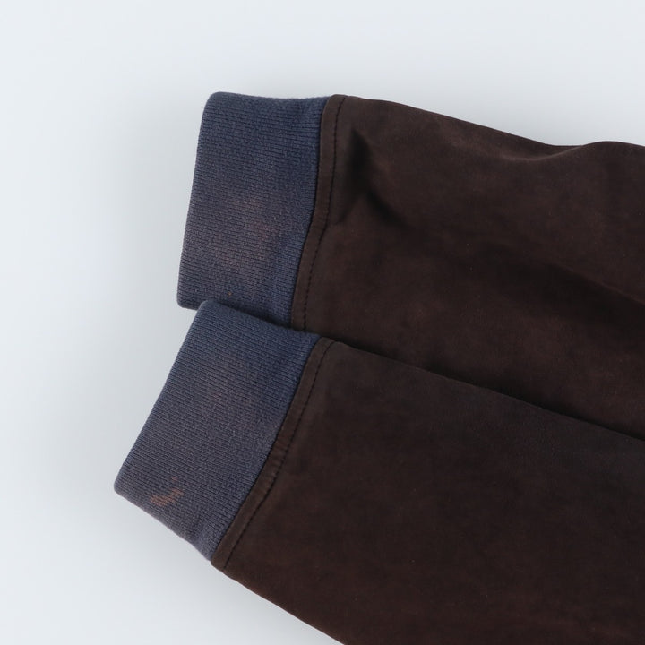 TEX Suede Leather Blouson, Men's Size L (approx.) Genuine Leather Suede Leather brown type Vintage Second Hand
