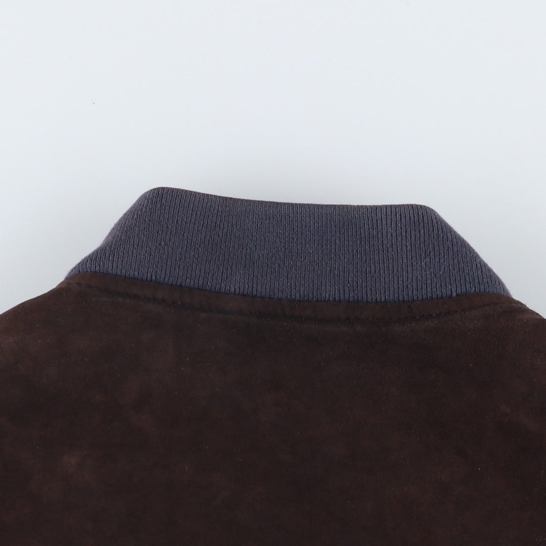 TEX Suede Leather Blouson, Men's Size L (approx.) Genuine Leather Suede Leather brown type Vintage Second Hand