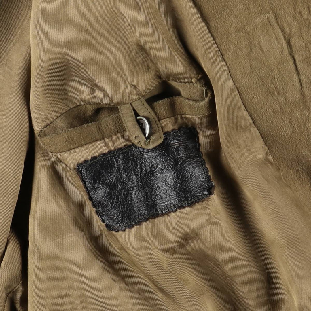 Suede leather blouson for men (size L) unclear Beige type Vintage Second Hand