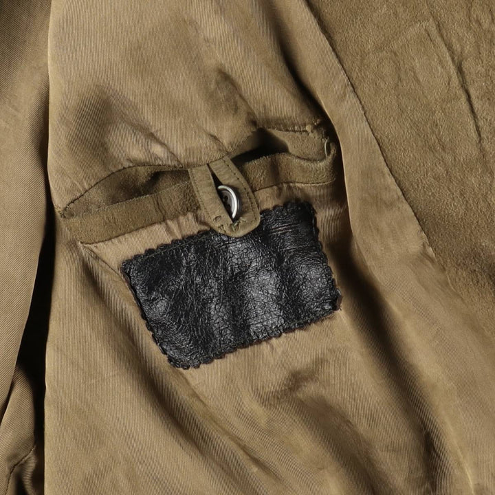Suede leather blouson for men (size L) unclear Beige type Vintage Second Hand