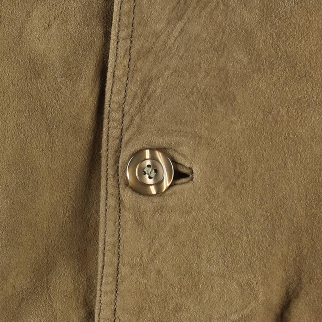 Suede leather blouson for men (size L) unclear Beige type Vintage Second Hand