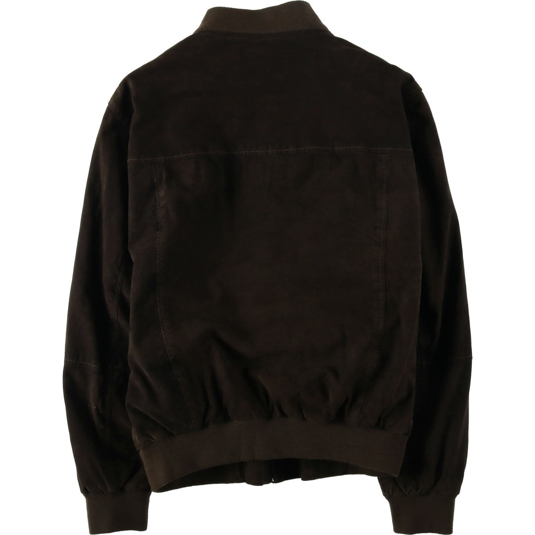 GIANNI MARIOLANO Suede Leather Blouson, Men's Size M (approx.) Genuine Leather Suede Leather brown type Vintage Second Hand