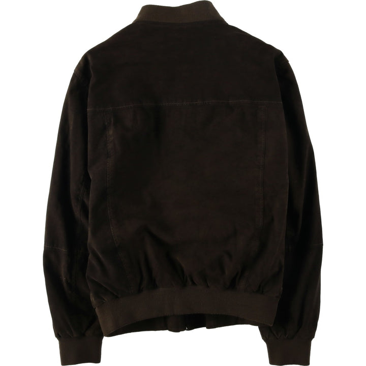 GIANNI MARIOLANO Suede Leather Blouson, Men's Size M (approx.) Genuine Leather Suede Leather brown type Vintage Second Hand