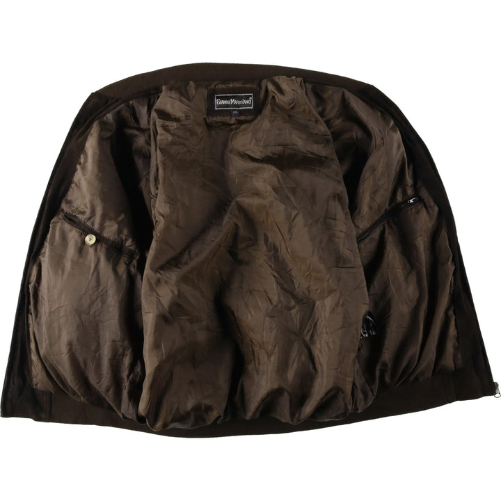 GIANNI MARIOLANO Suede Leather Blouson, Men's Size M (approx.) Genuine Leather Suede Leather brown type Vintage Second Hand