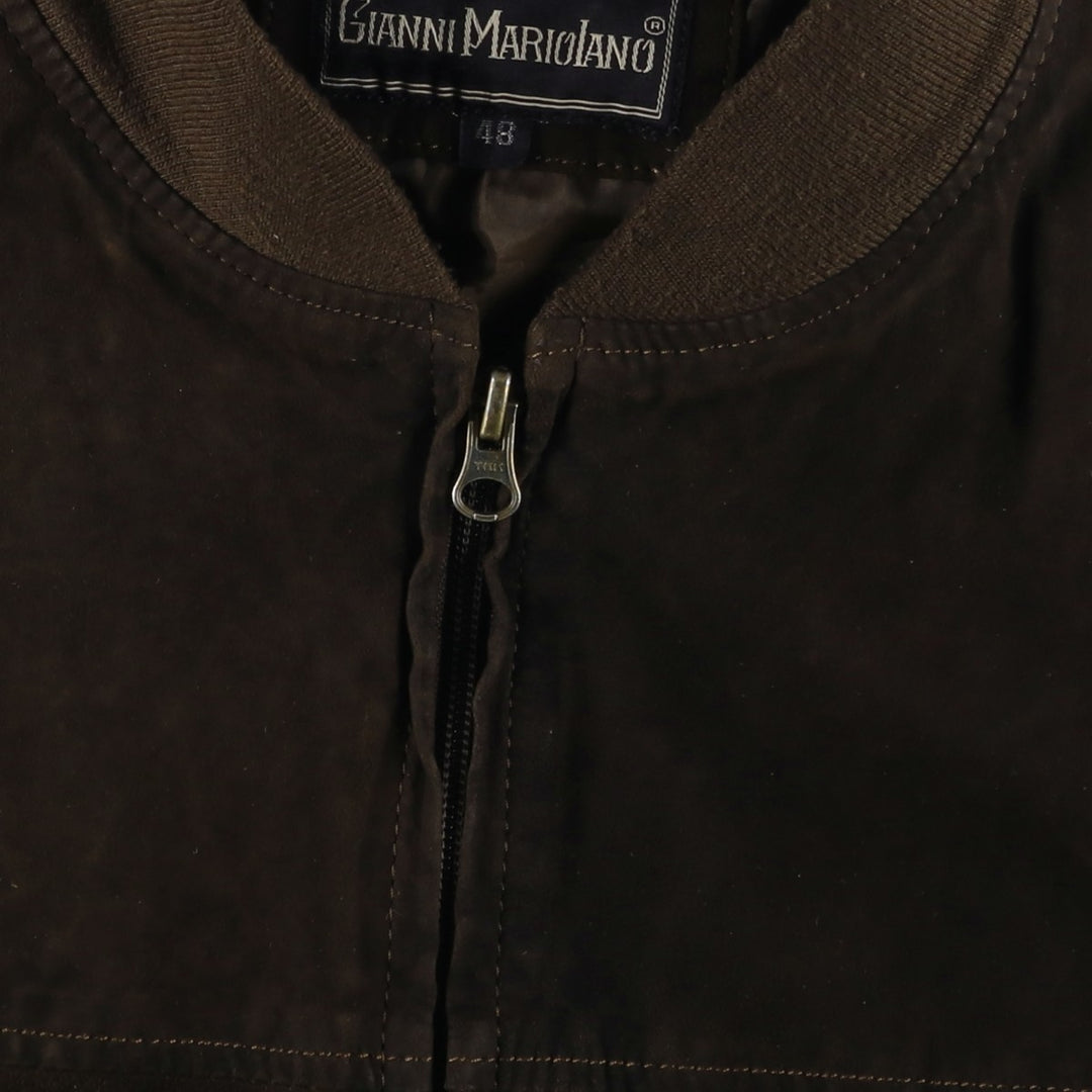 GIANNI MARIOLANO Suede Leather Blouson, Men's Size M (approx.) Genuine Leather Suede Leather brown type Vintage Second Hand