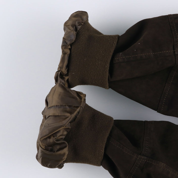 GIANNI MARIOLANO Suede Leather Blouson, Men's Size M (approx.) Genuine Leather Suede Leather brown type Vintage Second Hand