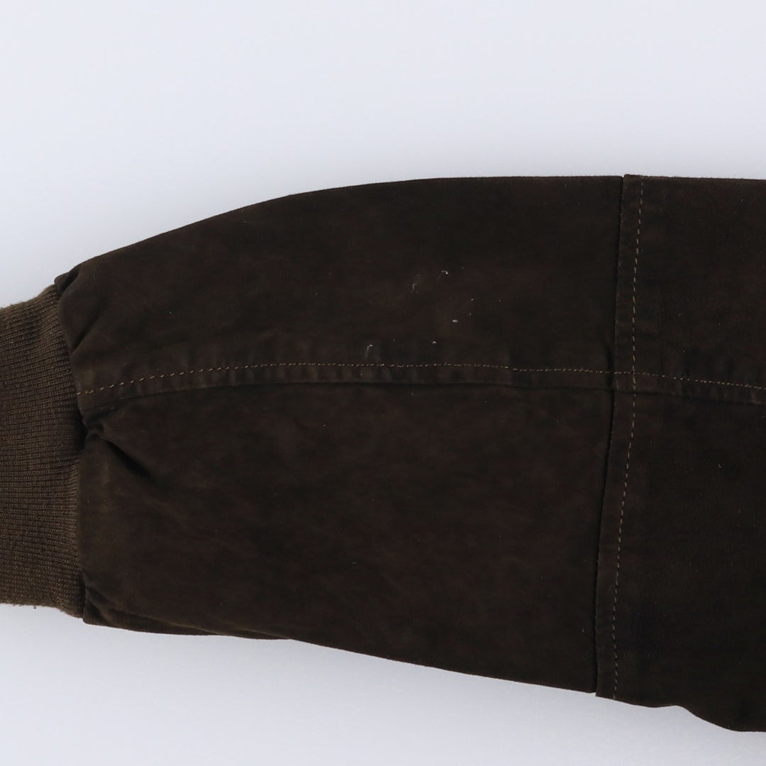 GIANNI MARIOLANO Suede Leather Blouson, Men's Size M (approx.) Genuine Leather Suede Leather brown type Vintage Second Hand