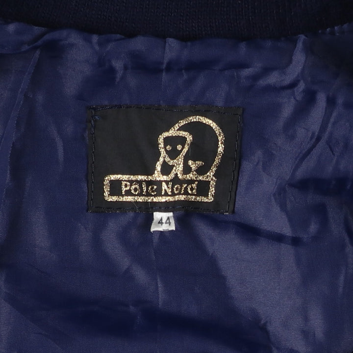 Pole Nord Suede Leather Blouson, Men's Size L (approx.) Genuine Leather Suede Leather navy blue type Vintage Second Hand