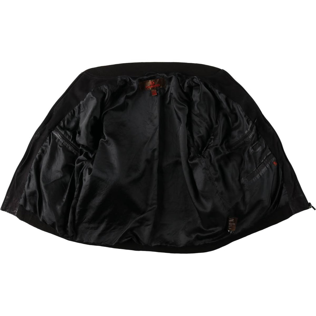 DANIER Suede Leather Blouson, Men's Size XL (approx.) genuine leather black type Vintage Second Hand