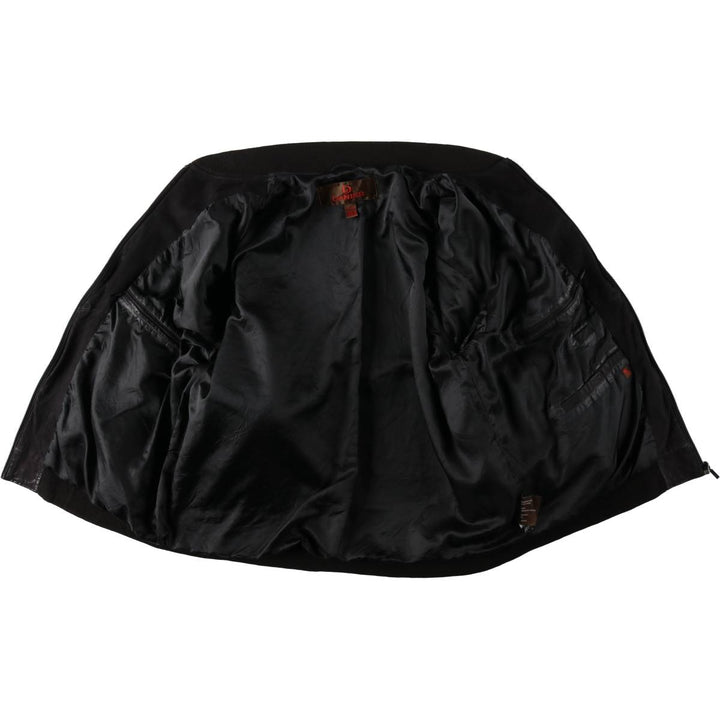 DANIER Suede Leather Blouson, Men's Size XL (approx.) genuine leather black type Vintage Second Hand